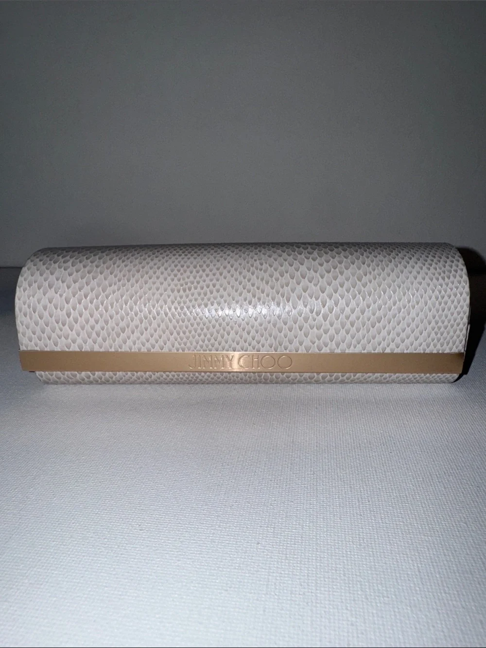Jimmy Choo Faux Snakeskin Eyeglasses Case